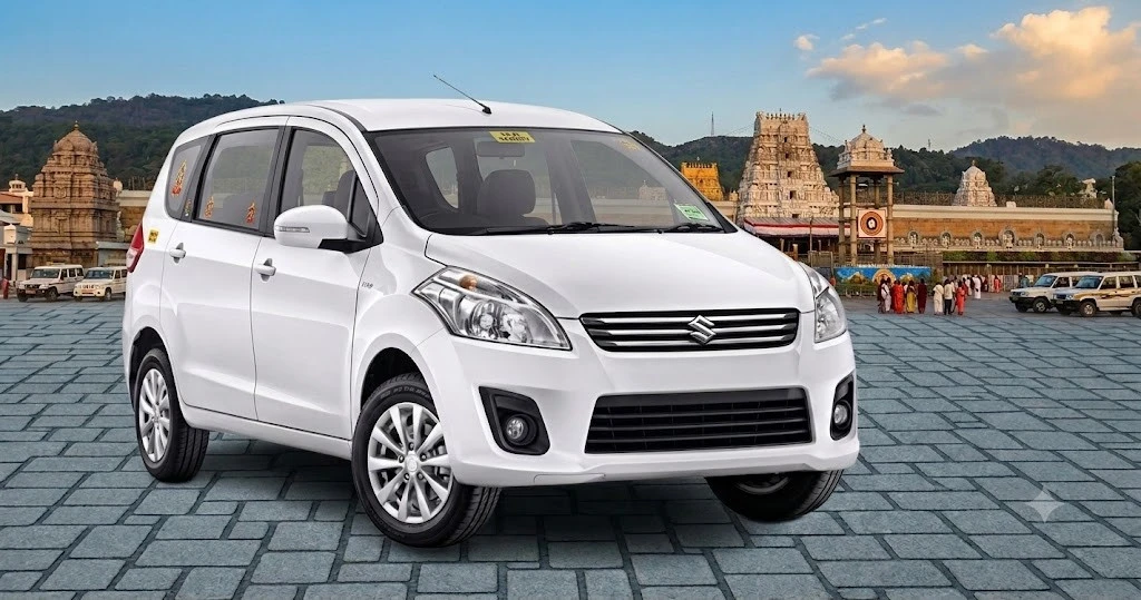 Ertiga on rent for a pilgrimage tour from Mumbai