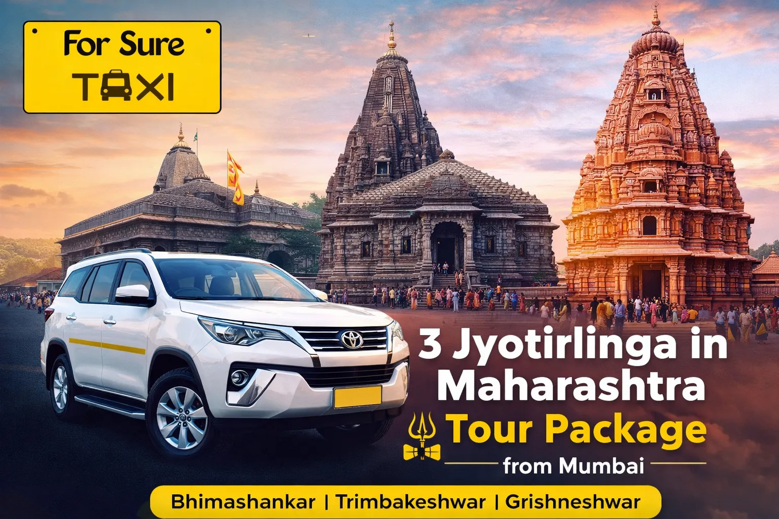 3 Jyotirlinga in Maharashtra Tour Package from Mumbai